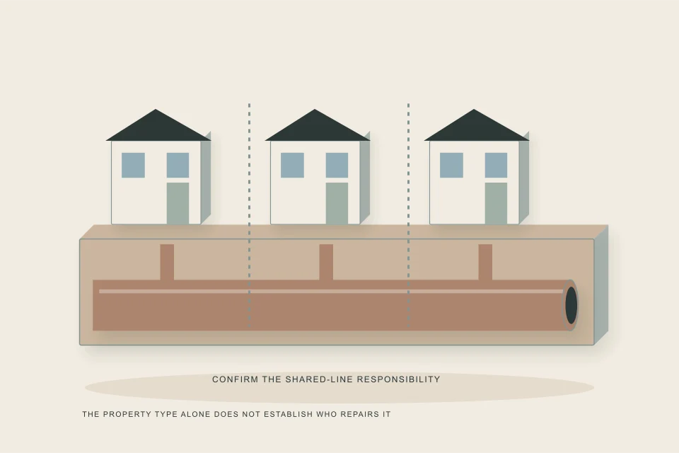 Conceptual illustration of three attached units connect through branches to a shared collector